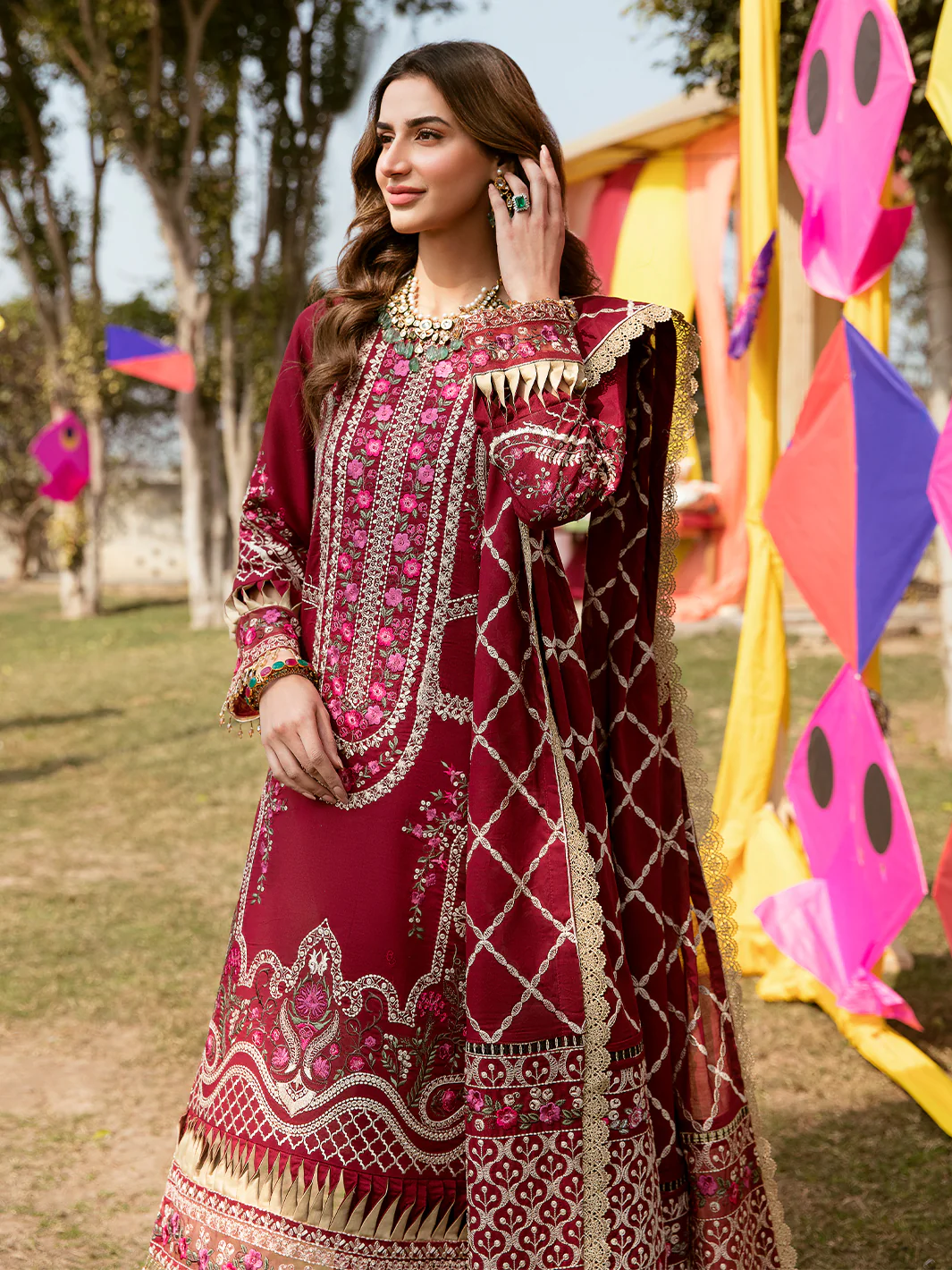 Gulaab | Unstitched 3 Piece Luxury - Image 5