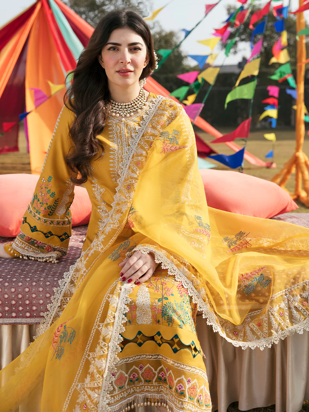 Nargis | Unstitched 3 Piece Luxury - Image 3